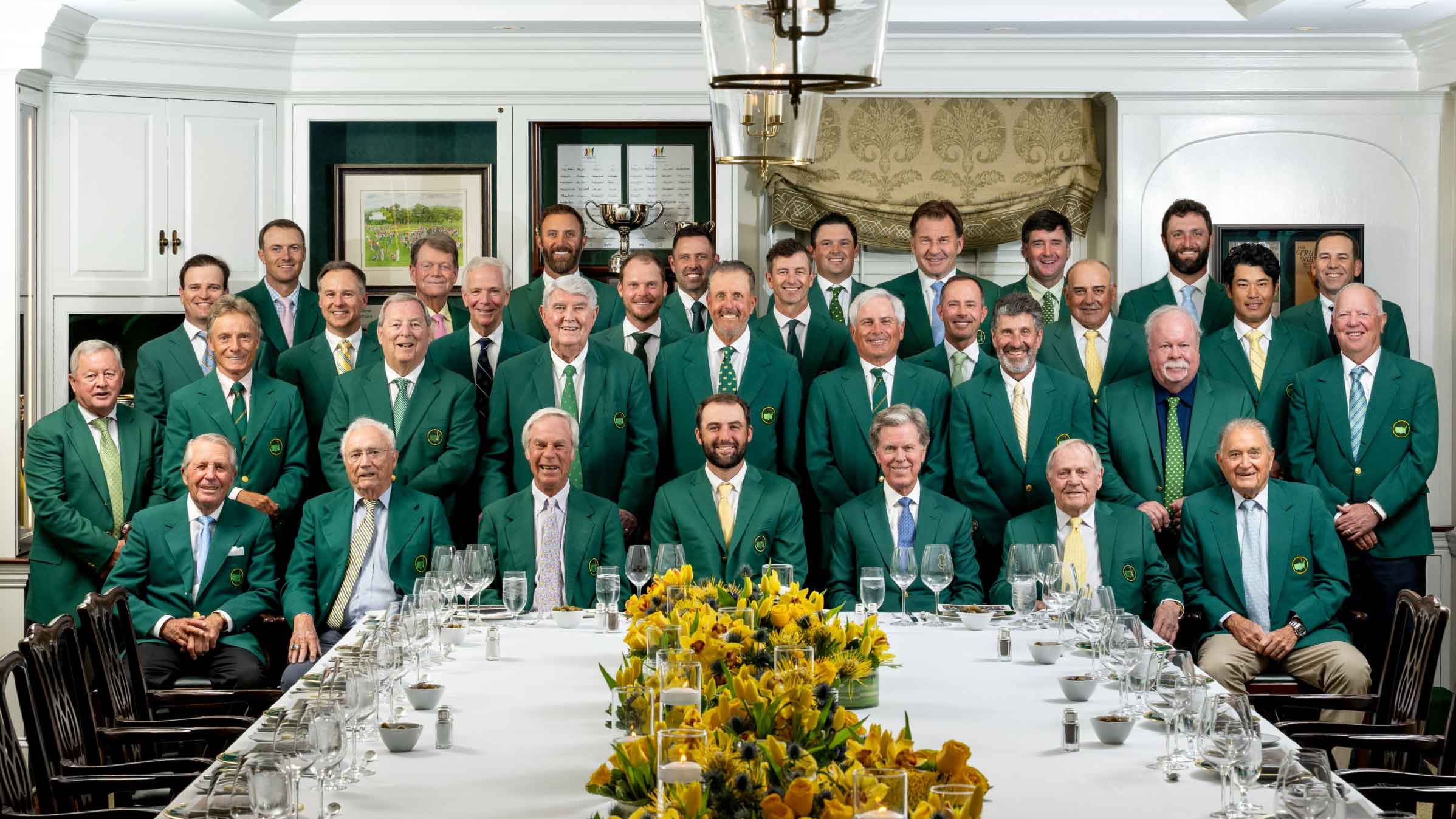 masters champions dinner group photo 2025