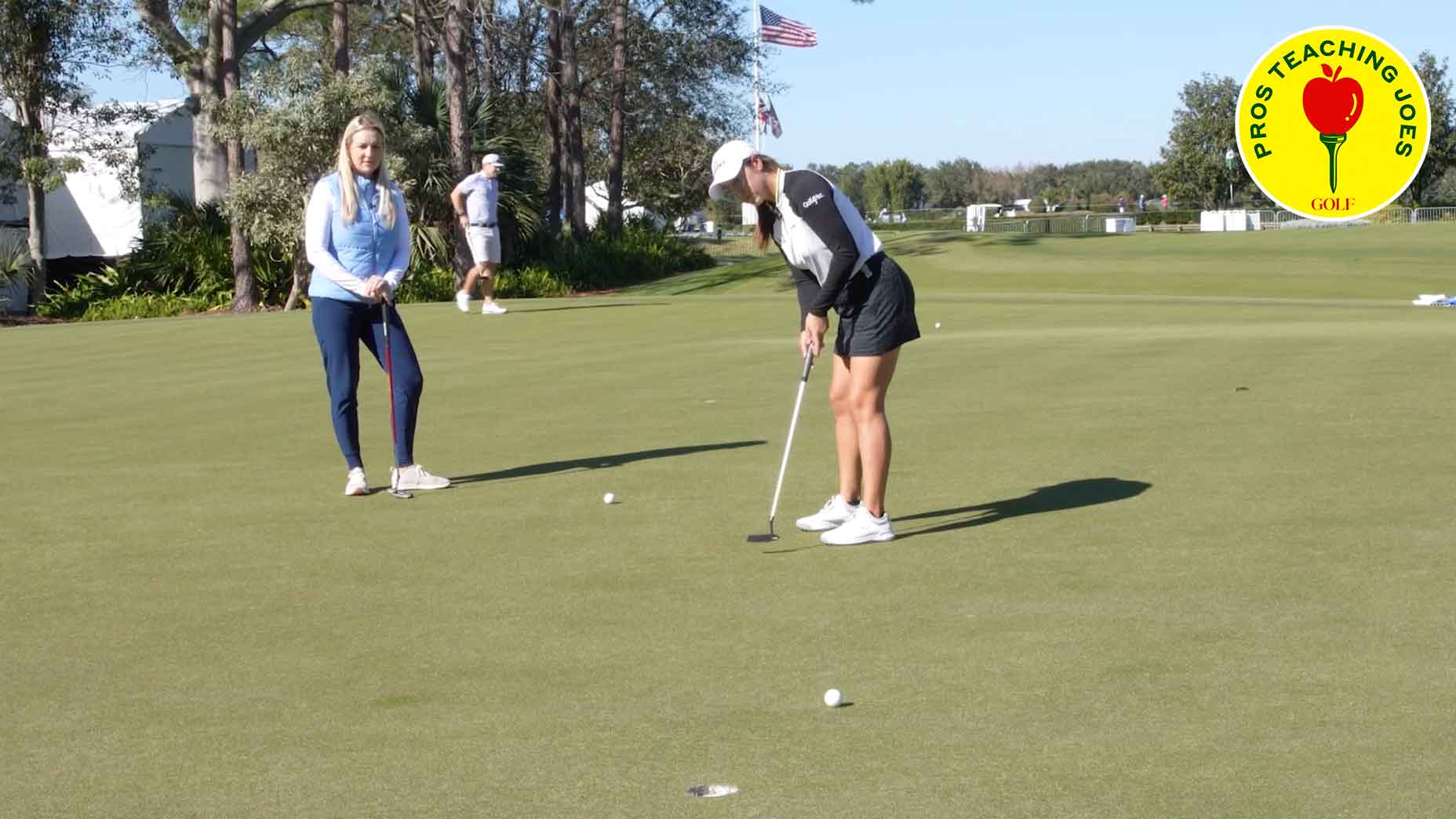 Marina Alex on a putting green