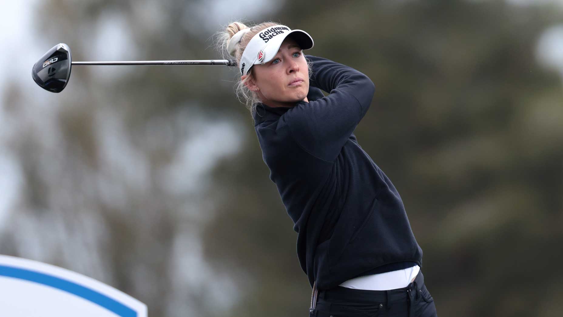 2025 Chevron Championship tee times: Nelly Korda plays a shot during the 2025 JM Eagle LA Championship.