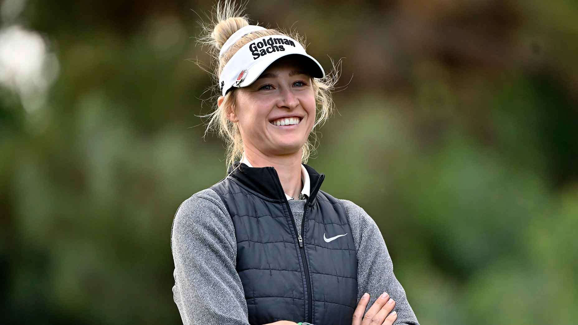 LPGA pro Nelly Korda smiles at golf tournament