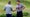 Nick Faldo shakes hands with Bryson DeChambeau prior to the 2019 Open Championship held on the Dunluce Links at Royal Portrush.