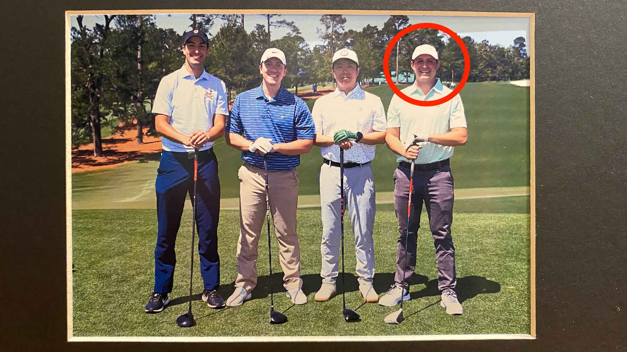 Noah Crast had his foursome at masters media day