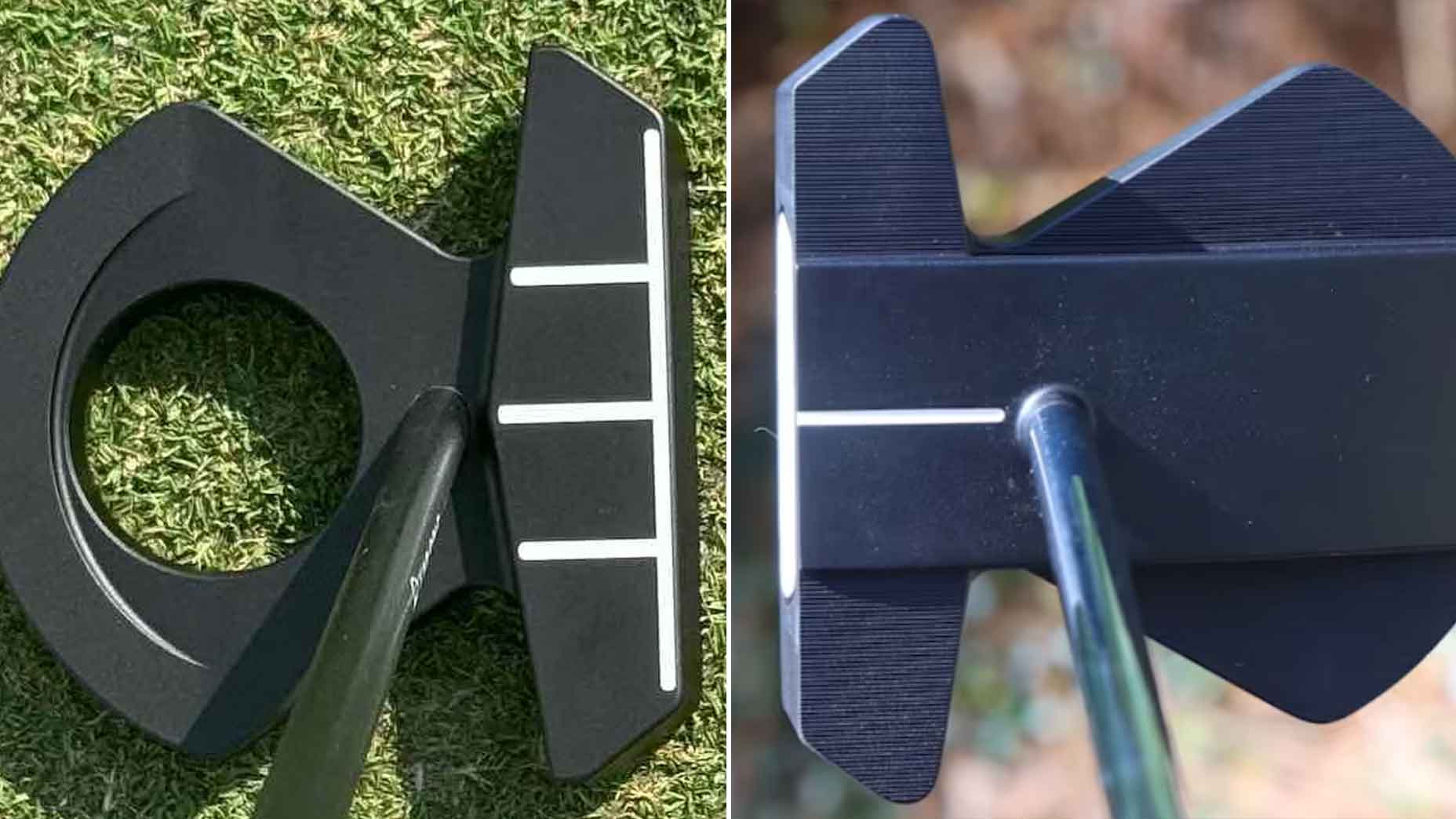 LAB Golf's DF3 putter and Odyssey's prototype Square2Square Max putter.