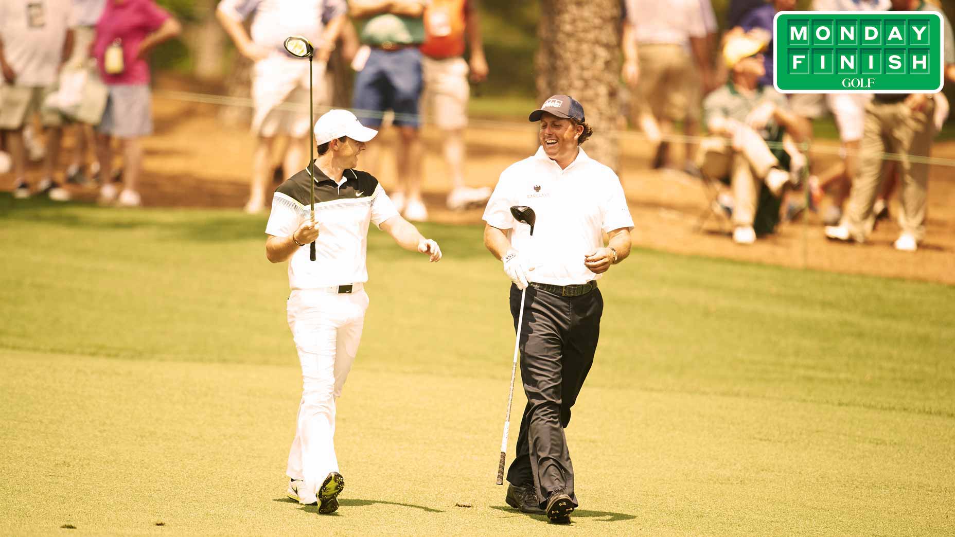 Rory McIlroy and Phil Mickelson 2015 Masters.
